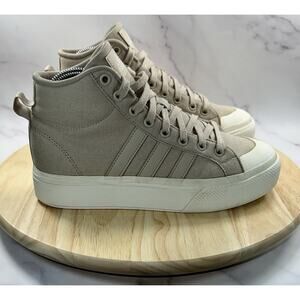 adidas Bravada 2.0 Beige Brown Mid Platform Shoes Sneaker IE2325 Women’s Size 9
